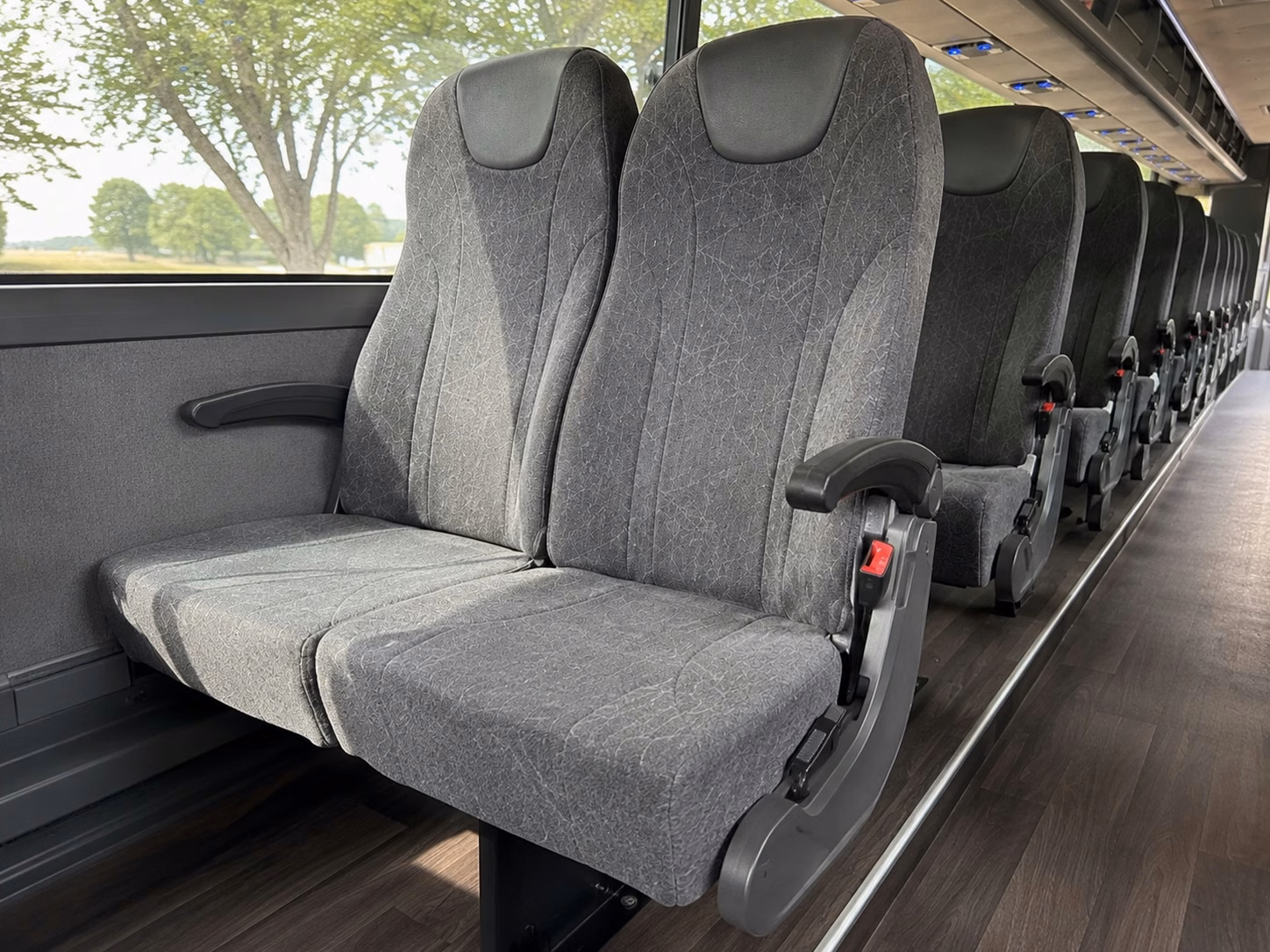 buena park charter bus rental interior